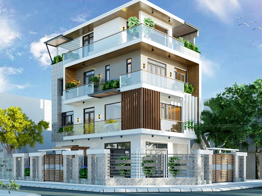 Nhà 4 tầng 2 mặt tiền cùng thiết kế độc đáo 