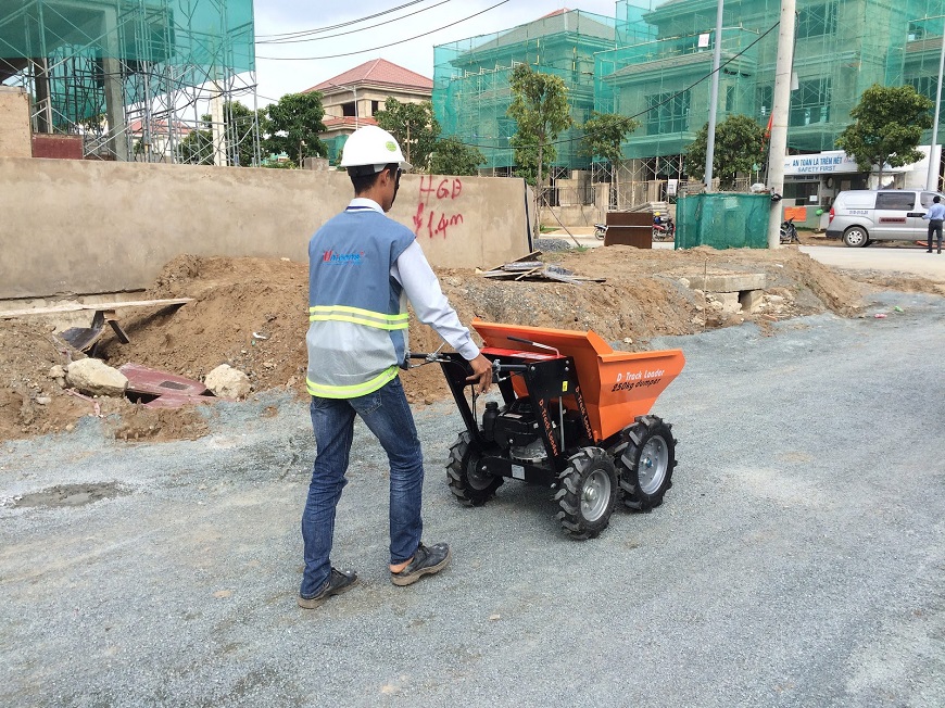 Sử dụng xe đẩy cho vật liệu nhẹ với quãng đường ngắn