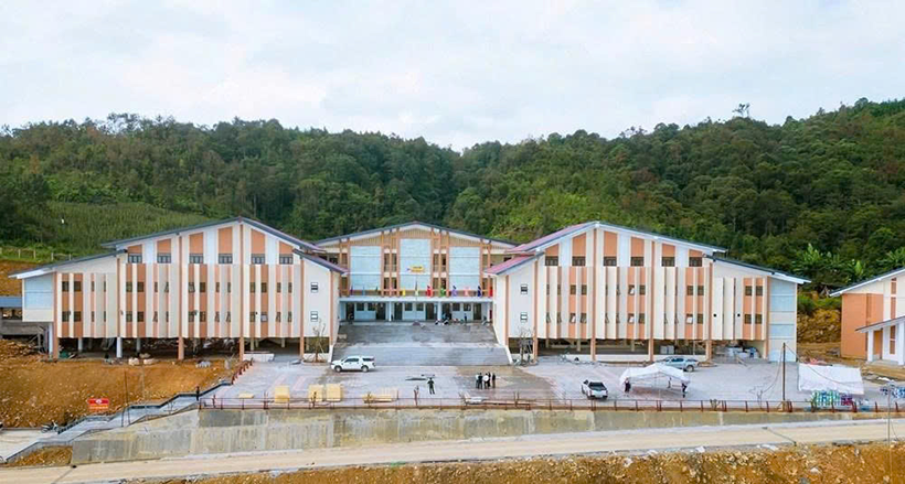 Toàn cảnh công trình Trường phổ thông nội trú Tiểu học và Trung học cơ sở Y Tý -Lào Cai