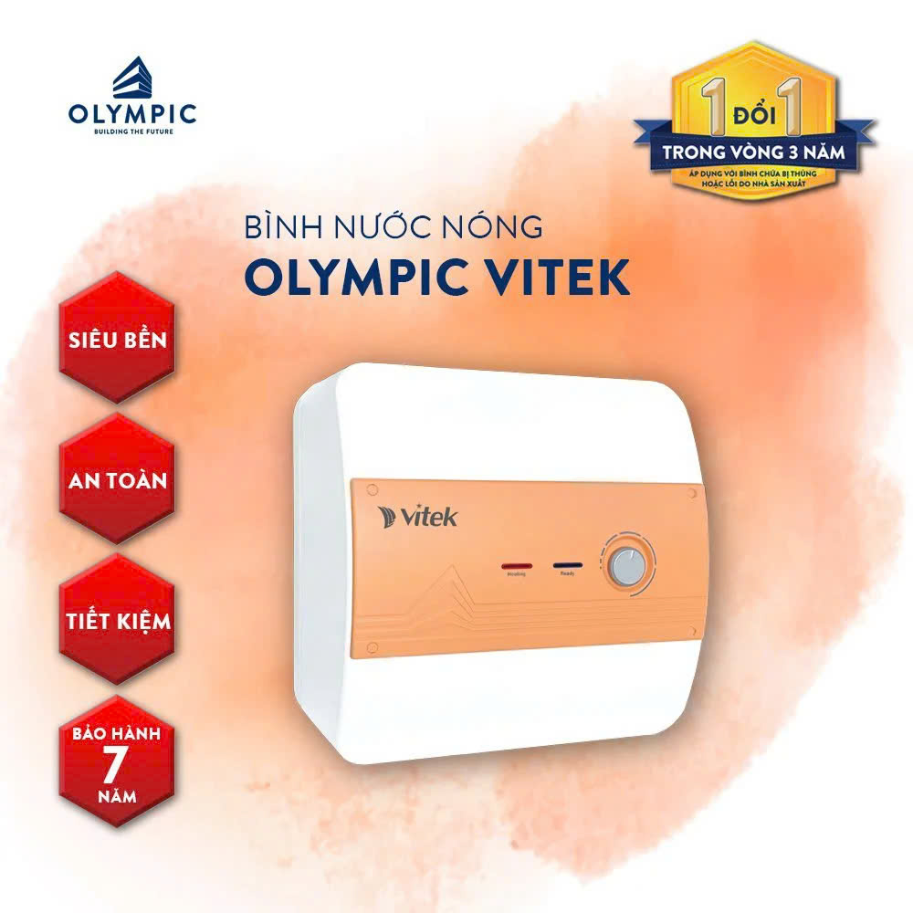 Với độ bền vượt trội, thiết kế sang trọng, và chế độ bảo hành tốt nhất, bình nước nóng Olympic Vitek 30 lít vuông là lựa chọn hoàn hảo cho những gia đình yêu cầu một sản phẩm chất lượng, tiện ích và tiết kiệm