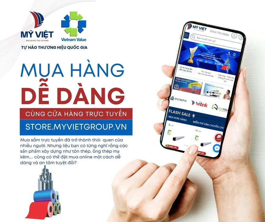 Mua hàng dễ dàng cùng cửa hàng trực tuyến chính hãng của Mỹ Việt Group