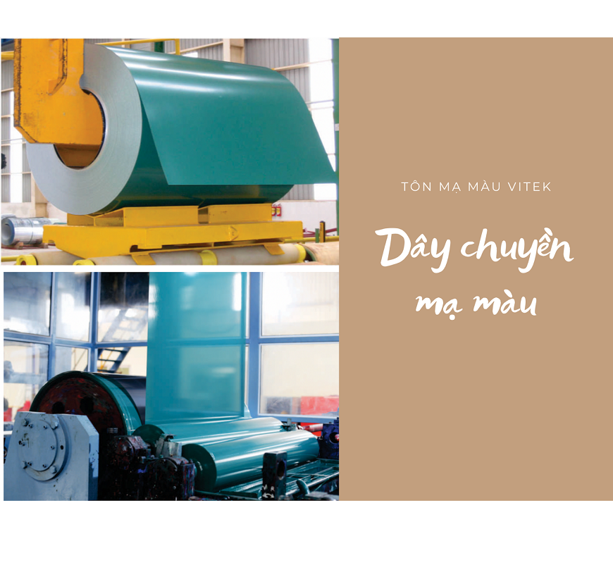 Lớp tôn nền Vitek được mạ kẽm tinh tế giúp tôn có khả năng chống ăn mòn, gỉ sét tốt, chịu được tác động của thời tiết khắc nghiệt
