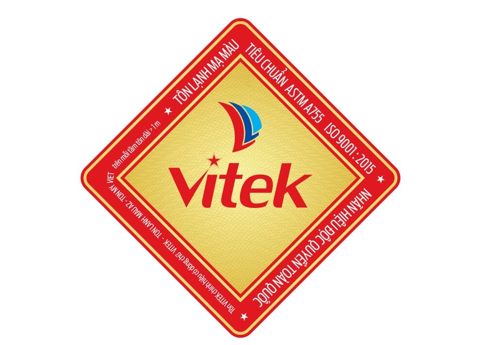 Tem sản phẩm tôn Vitek chính hãng