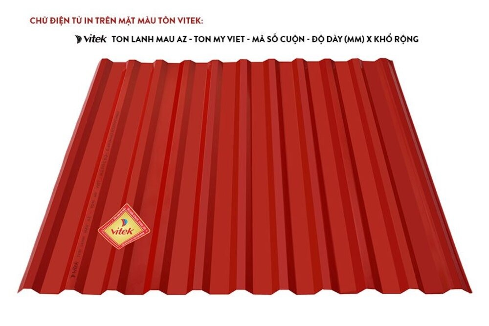 Chữ điện tử in trên bề mặt tôn (mặt màu)
