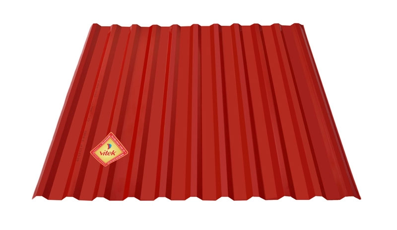 Tôn Vitek 4.0 zem 1 lớp đỏ có độ bền cùng tính thẩm mỹ cao