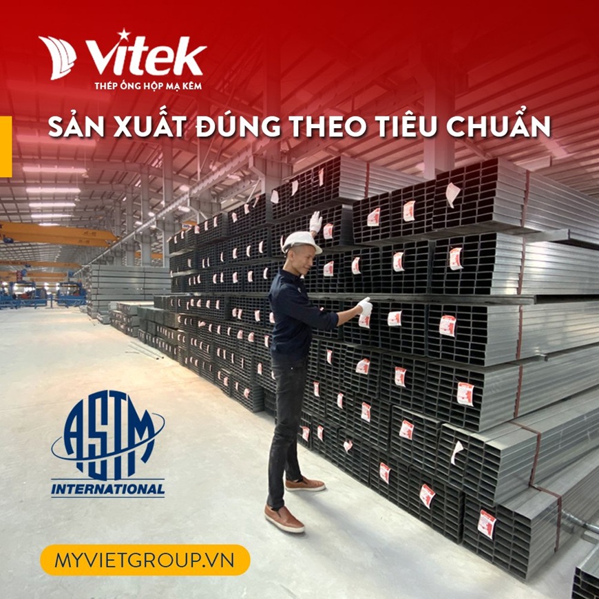 Thương hiệu thép hộp mạ kẽm top đầu được tin hiện nay gọi tên Vitek 
