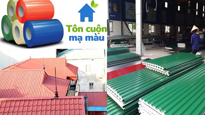 Tôn cuộn được ứng dụng nhiều nhất để sản xuất thành tôn lợp mái công trình - loại vật liệu lợp mái được ưa chuộng nhất hiện nay