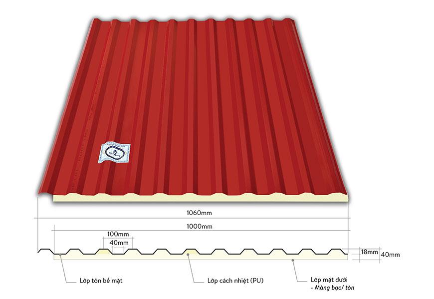 Cấu tạo của tấm lợp mái cách nhiệt