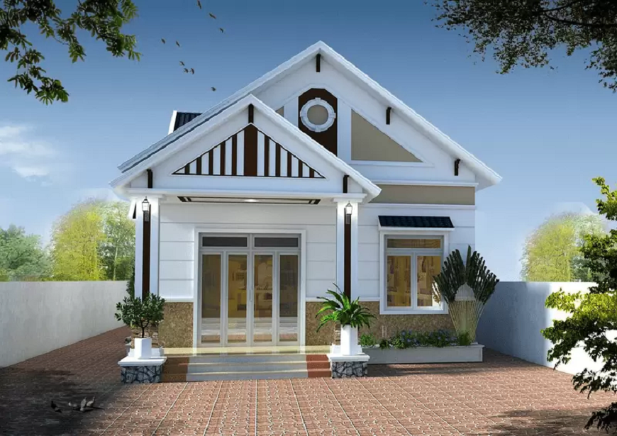 Mẫu nhà 2 mái được ứng dụng nhiều hiện nay