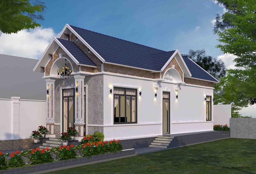 Nhà cấp 4 mái tôn đơn giản