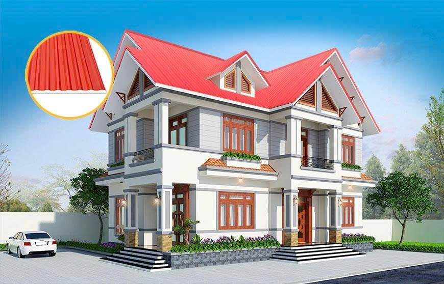 Tôn cách nhiệt phù hợp với mẫu nhà chữ A