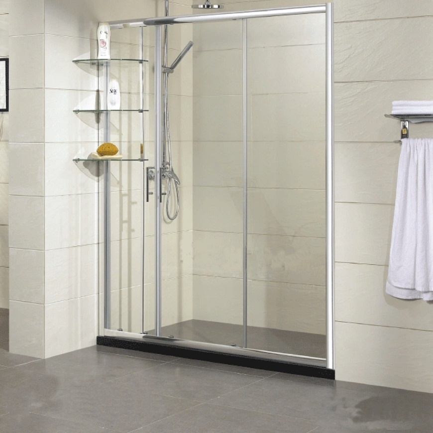 Cửa lùa giúp tối ưu hóa diện tích, đồng thời cửa kính trong suốt tạo sự thông thoáng, giúp không gian phòng tắm trở nên rộng rãi hơn