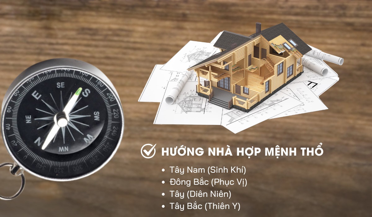 Hướng xây nhà hợp mệnh Thổ theo phong thủy