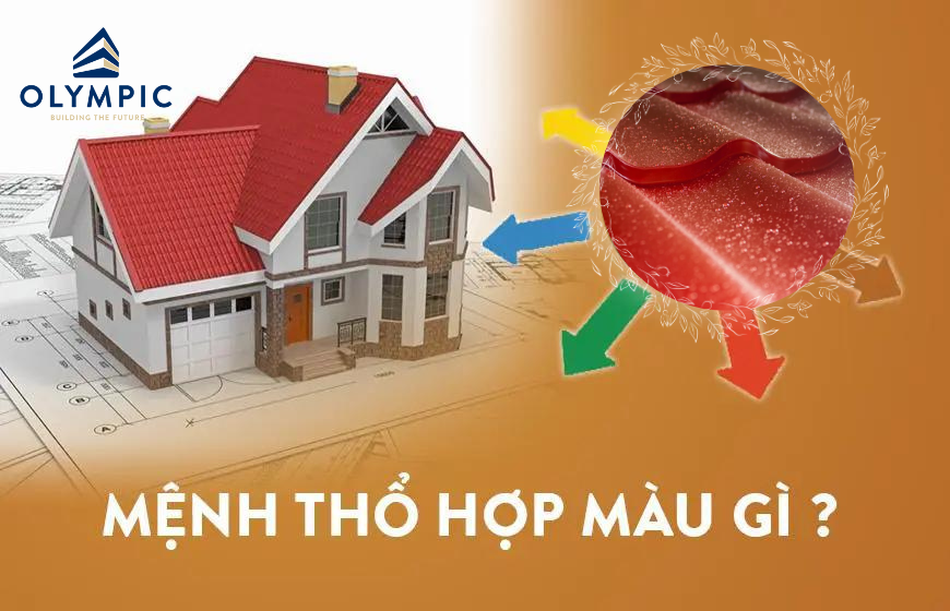 Gia chủ mệnh Thổ nên cân nhắc màu sắc mái theo nguyên tắc phong thủy để tăng sự hài hòa ngũ hành