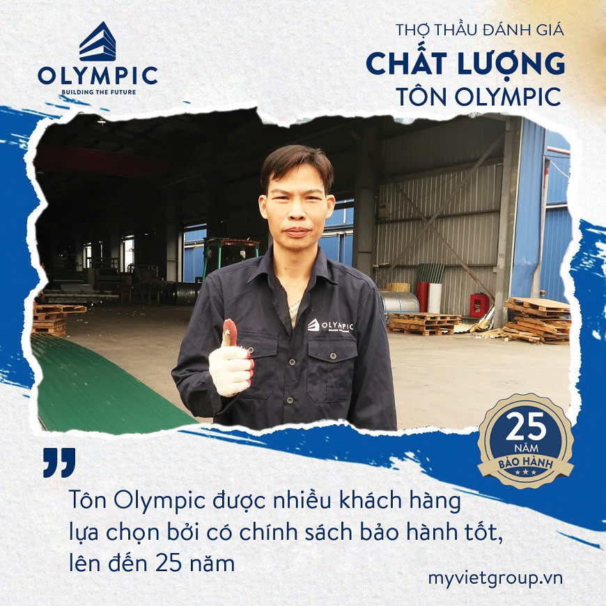 Tôn Olympic được nhiều nhà thầu và gia chủ ưng ý lựa chọn cho công trình 