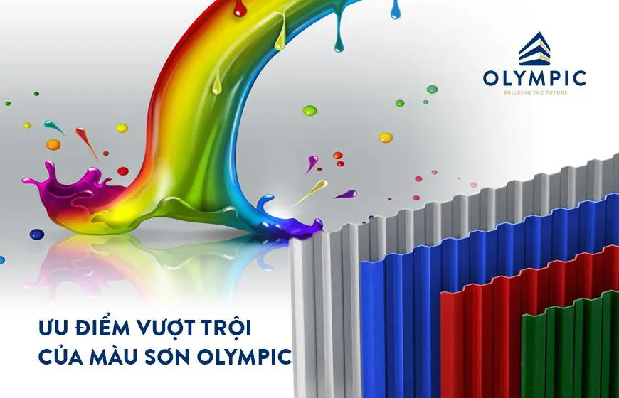 Bảng màu tôn phong phú và hiện đại là một trong những ưu điểm vượt trội của tôn Olympic