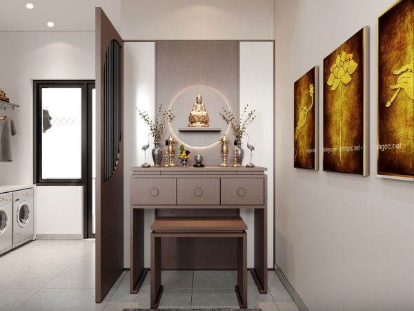 Không nên đặt nhà vệ sinh trên phòng thờ