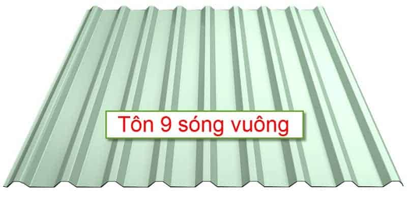 Tôn 9 sóng vuông nổi tiếng với khả năng chịu được sức gió giật lớn và độ bền cao