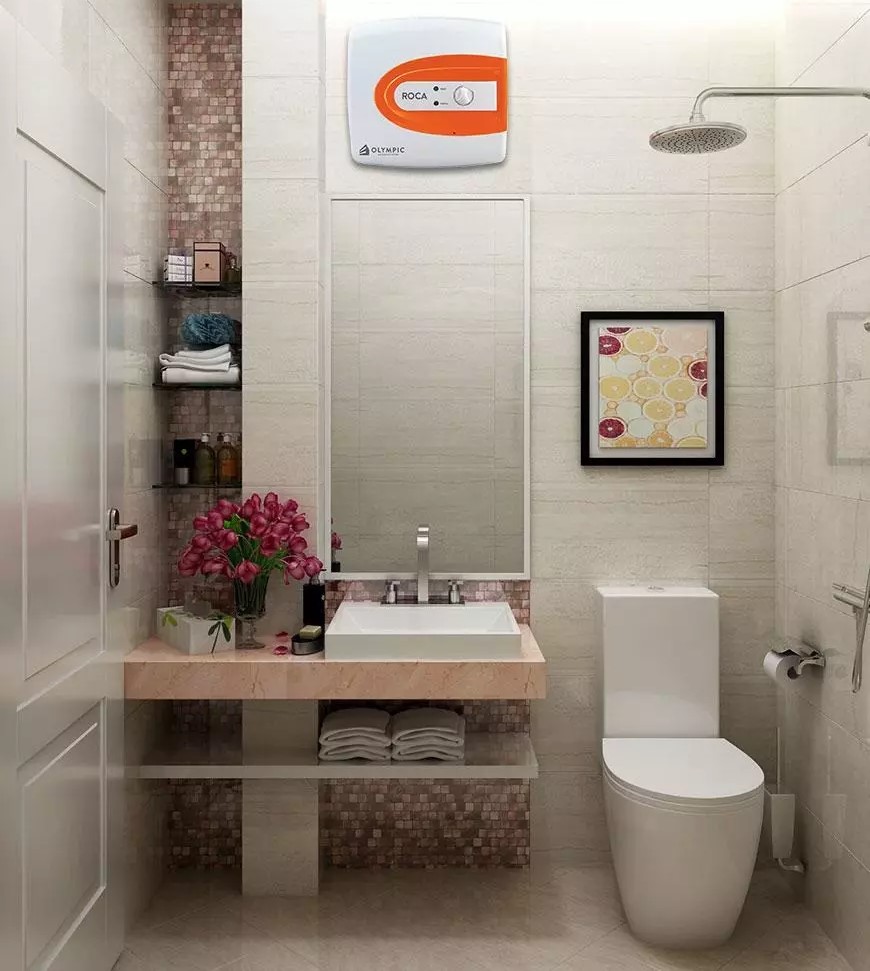Bình nóng lạnh dung tích phù hợp với nhu cầu sử dụng và không gian phòng tắm