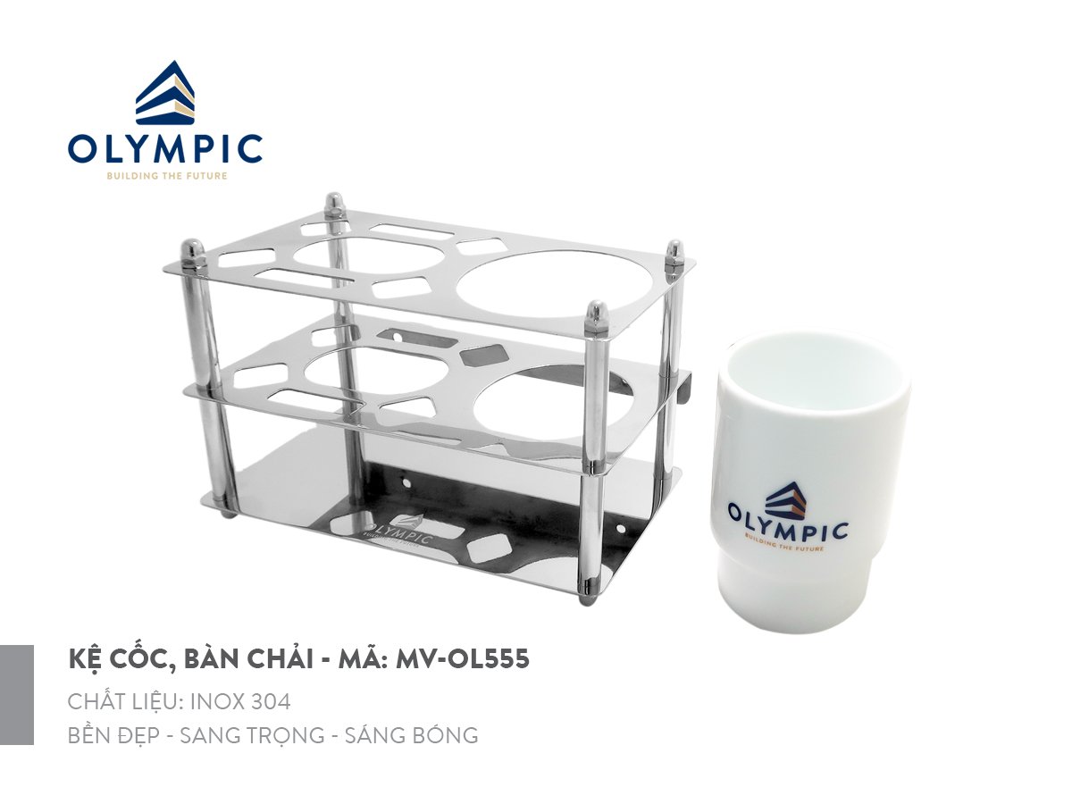 Kệ đựng cốc và bàn chải được thiết kế hiện đại sắp xếp các vật phẩm gọn gàng