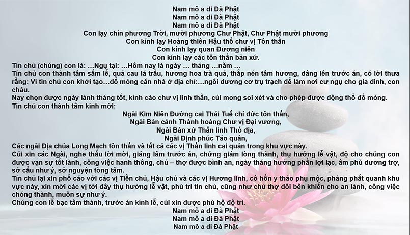 Văn Khấn Đổ Móng Nhà: Các Mẫu Văn Khấn Và Lễ Cúng Quan Trọng