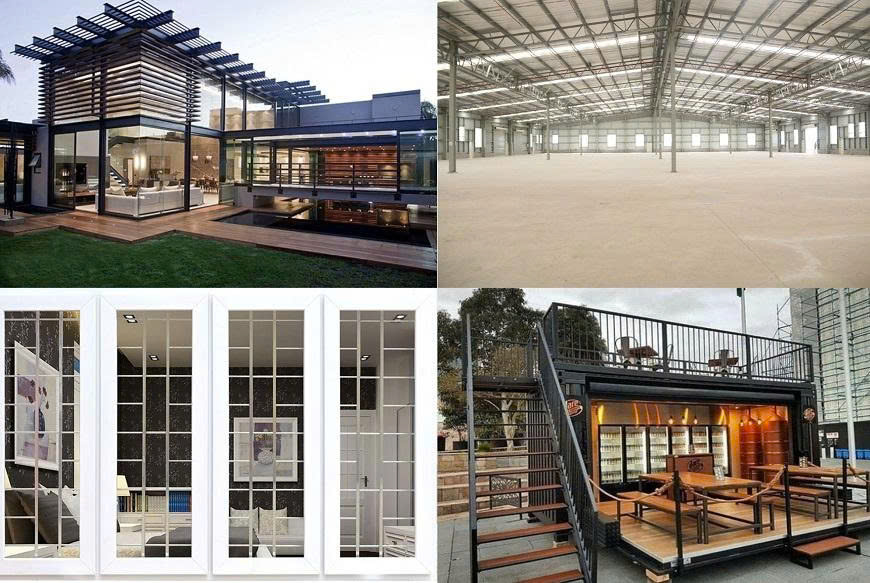 Thép hộp mạ kẽm có thể ứng dụng đa dạng cho nhiều thiết kế công trình từ nhà ở dân dụng, nhà xưởng, nhà tiền chế,...đến các công trình phụ trợ 