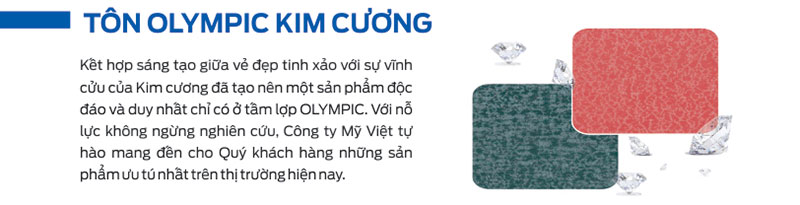 Đặc trưng của tôn Olympic kim cương