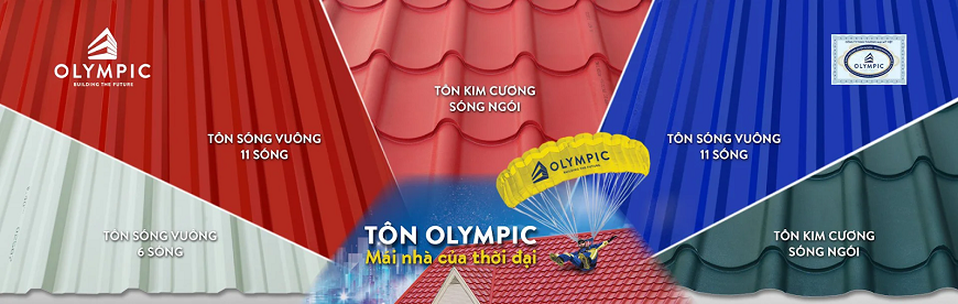 Tôn Olympic đa dạng kiểu dáng, màu sắc vượt xa tiêu chuẩn của một sản phẩm tấm lợp thông thường