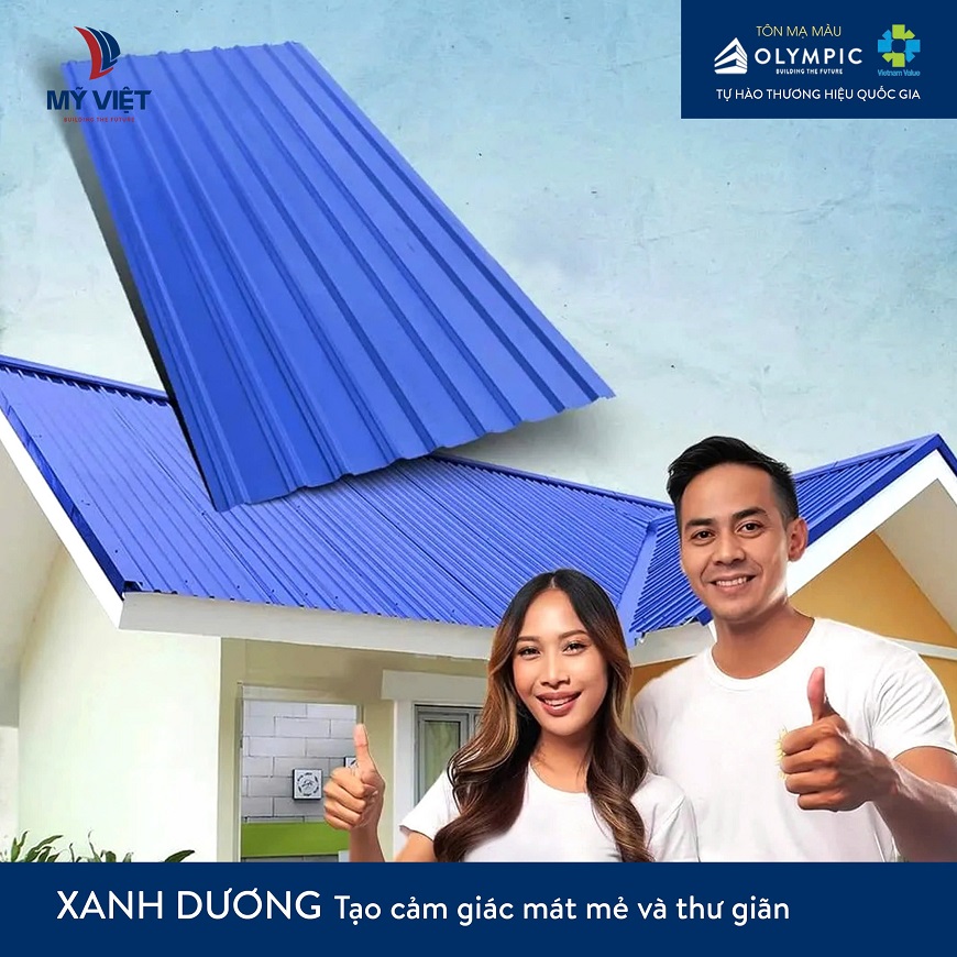 Màu xanh dương phù hợp với nhiều phong cách kiến trúc khác nhau