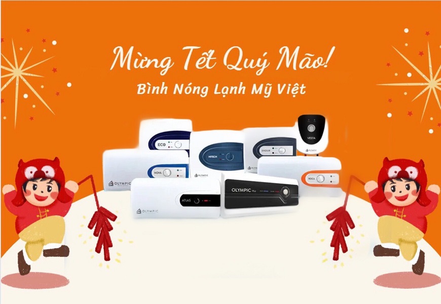 Thay mới bình nóng lạnh đón Tết an lành.