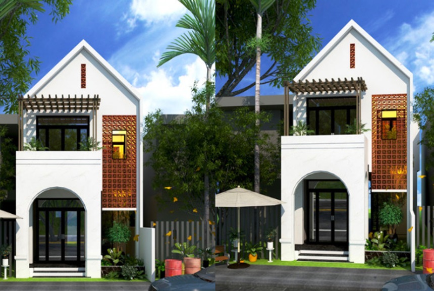 Mẫu nhà ống có mái tôn đẹp, sang trọng có 3 phòng ngủ