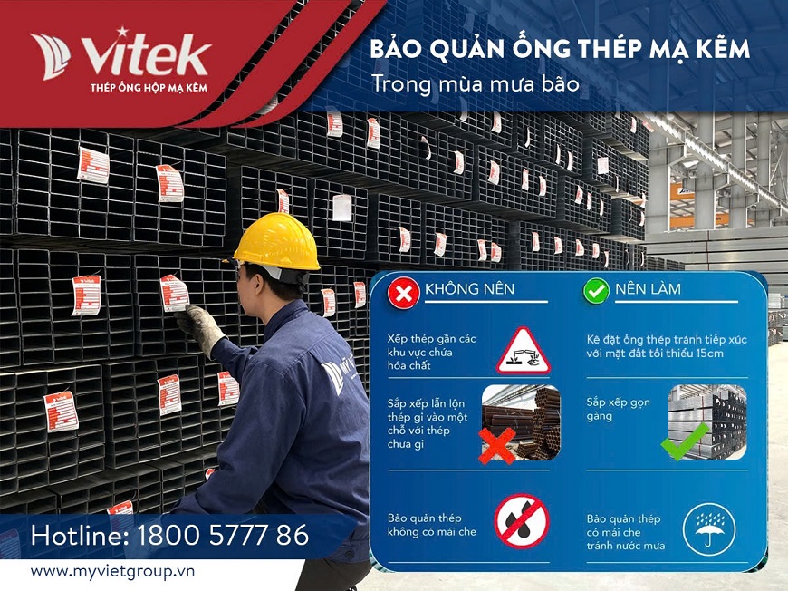 Tham khảo các cách bảo quản thép mạ kẽm trong mùa mưa bão