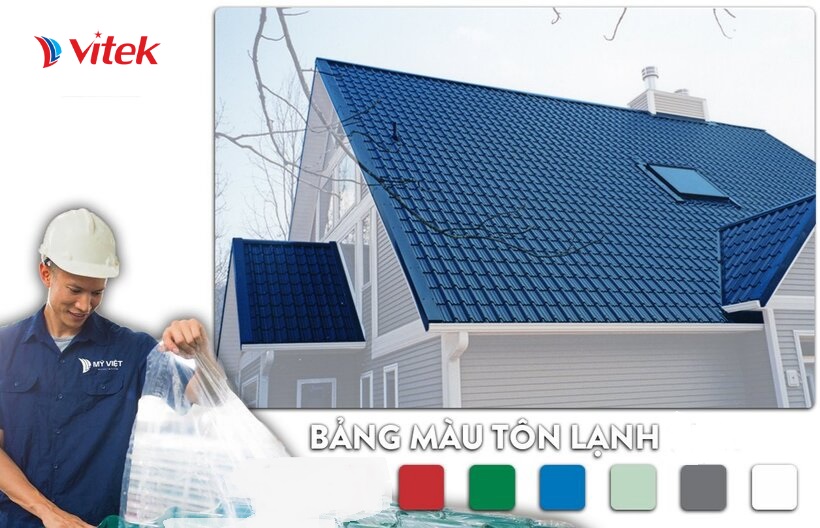 Bảng màu đa dạng của tôn Vitek