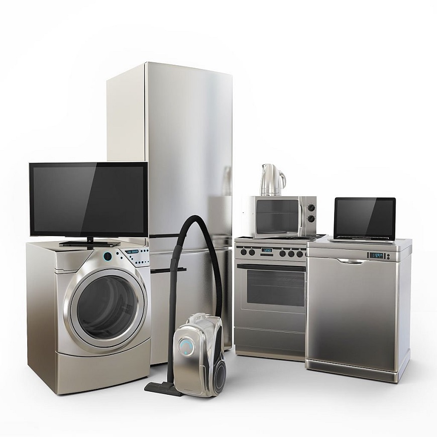 Các thiết bị gia dụng như tủ lạnh, máy giặt, lò vi sóng, và máy điều hòa không khí sử dụng thép cuộn mạ kẽm làm lớp vỏ và cấu kiện