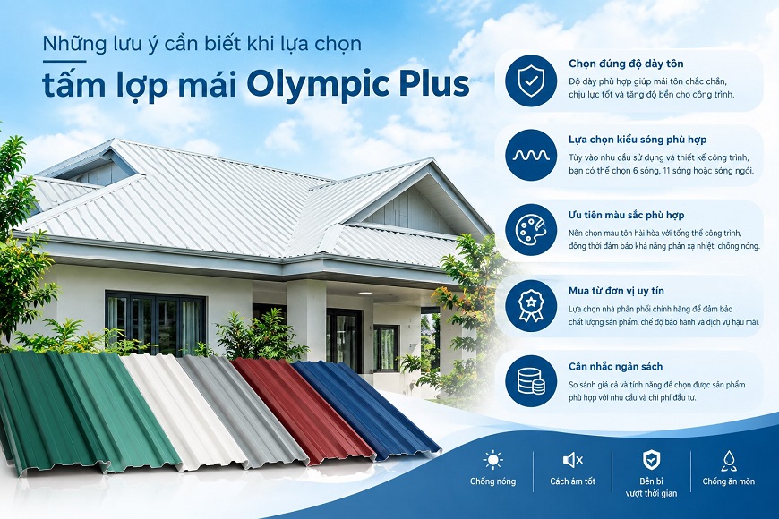 Lưu ý một số điều cần biết trước khi đặt mua tôn lợp để đảm bảo chất lượng sản phẩm cũng như tối ưu chi phí, tiết kiệm ngân sách