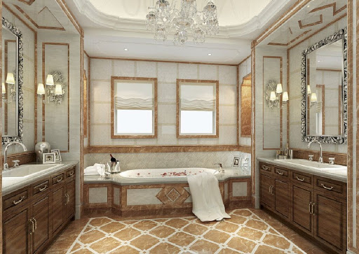 Thiết kế phòng tắm tân cố điển quý phái, quyến rũ