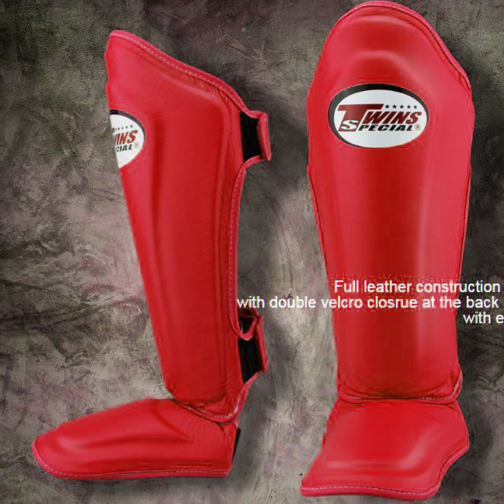 TWINS SHIN GUARDS DOUBLE PADDED BLACK SGL 10 - BLACK