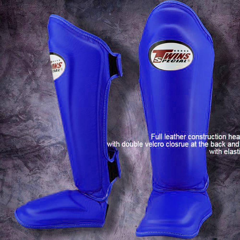 TWINS SHIN GUARDS DOUBLE PADDED BLACK SGL 10 - BLACK