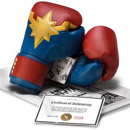 CAPTAIN MARVEL BOXING GLOVES LIMITED EDITION MARVEL HERO ELITE SERIES