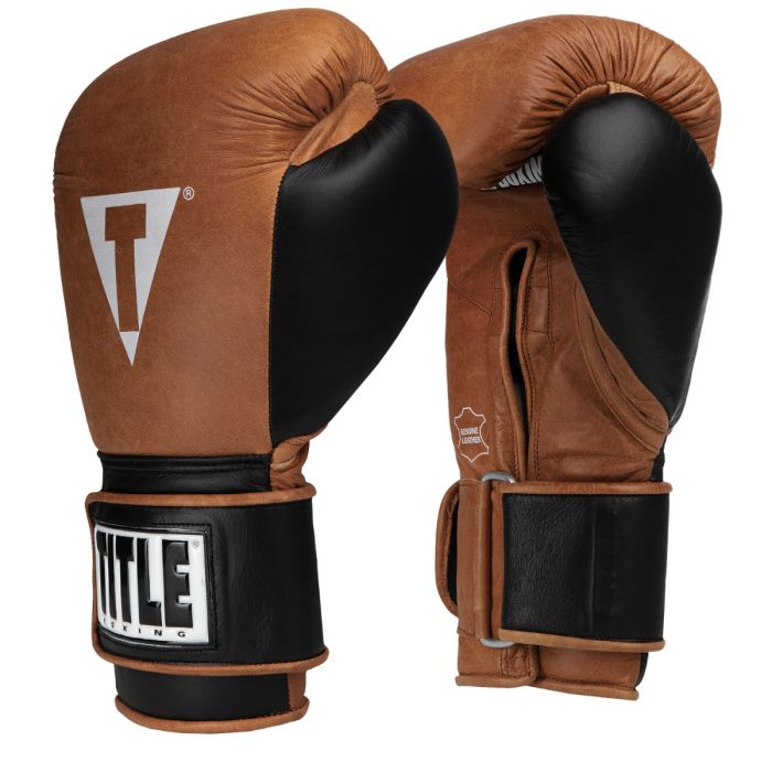 GĂNG BOXING TITLE VINTAGE LEATHER GLOVES