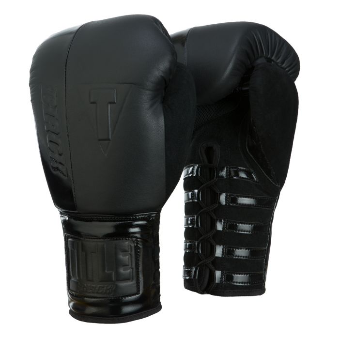 GĂNG BOXING TITLE BLACK BLAST LACE TRAINING GLOVES