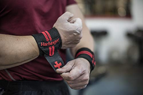 QUẤN CỔ TAY Gym Red Line Wrist wraps Black/Red 18 Harbinger