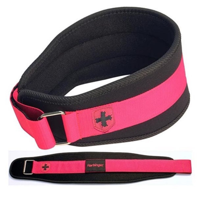 ĐAI LƯNG GÁNH TẠ TẬP GYM  (Harbinger 5inch Foam Core Belt Pink)