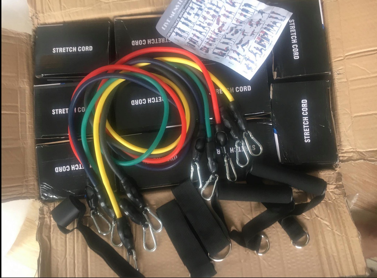 DÂY KHÁNG LỰC TẬP GYM NGŨ SẮC TỔNG MỨC LỰC 50KG power band