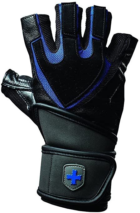 BAO TAY (harbinger training grip gloves black/blue),bao tay tập gym găng tay tập gym găng tay bao tay tập gym
