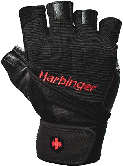 BAO TAY (Harbinger Pro Wristwrap Strength Gloves Black),bao tay tập gym găng tay tập gym găng tay bao tay tập gym
