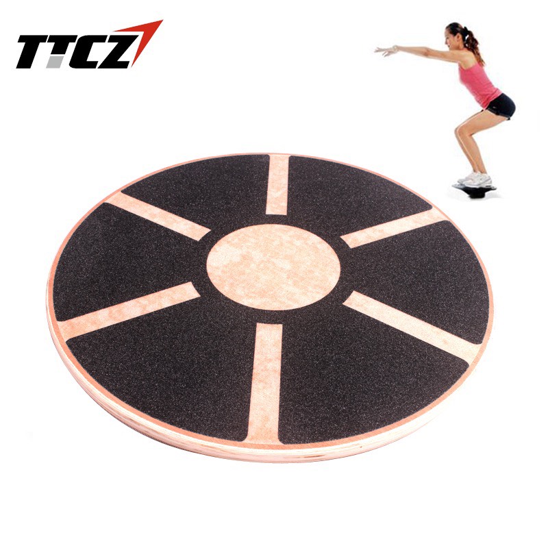 TẤM GỖ THĂNG BẰNG (wooden balance board) Ván Thăng Bằng Bằng Gỗ Với Đế Cao Su Chống Trượt Đĩa Thể Thao Chắc Chắn Chống Trượt Tập Thăng Bằng Yoga Fitness Wooden Balance Board Diameter
