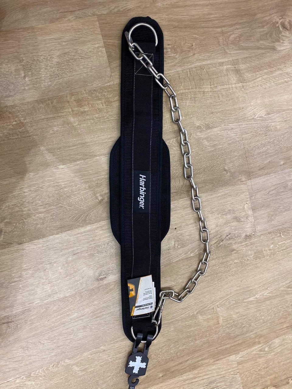 Đai lưng thể hình có xích treo tạ (Harbinger Polypro Dip Belt Free Size)