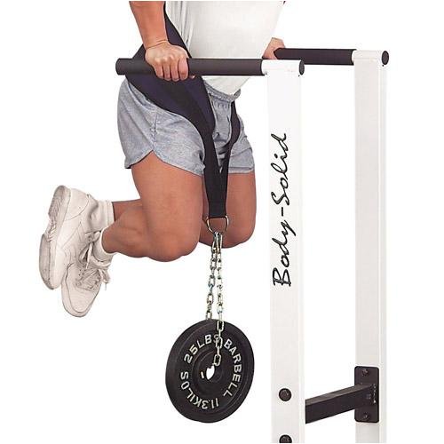 Đai lưng thể hình có xích treo tạ