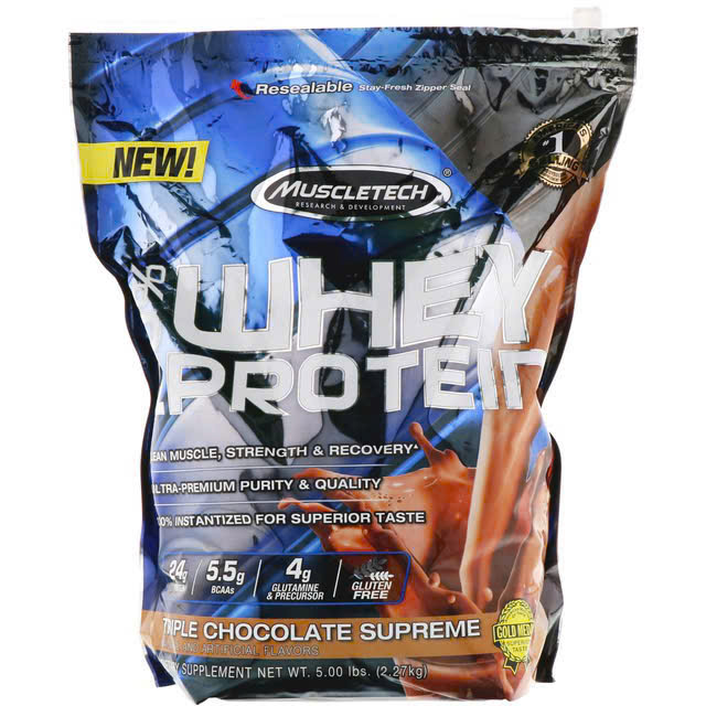 MUSCLETECH WHEY PROTEIN 5LBS ( 56 lần dùng )